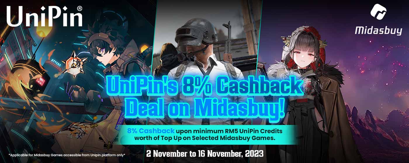 Midasbuy November Cashback Bonanza (MY)